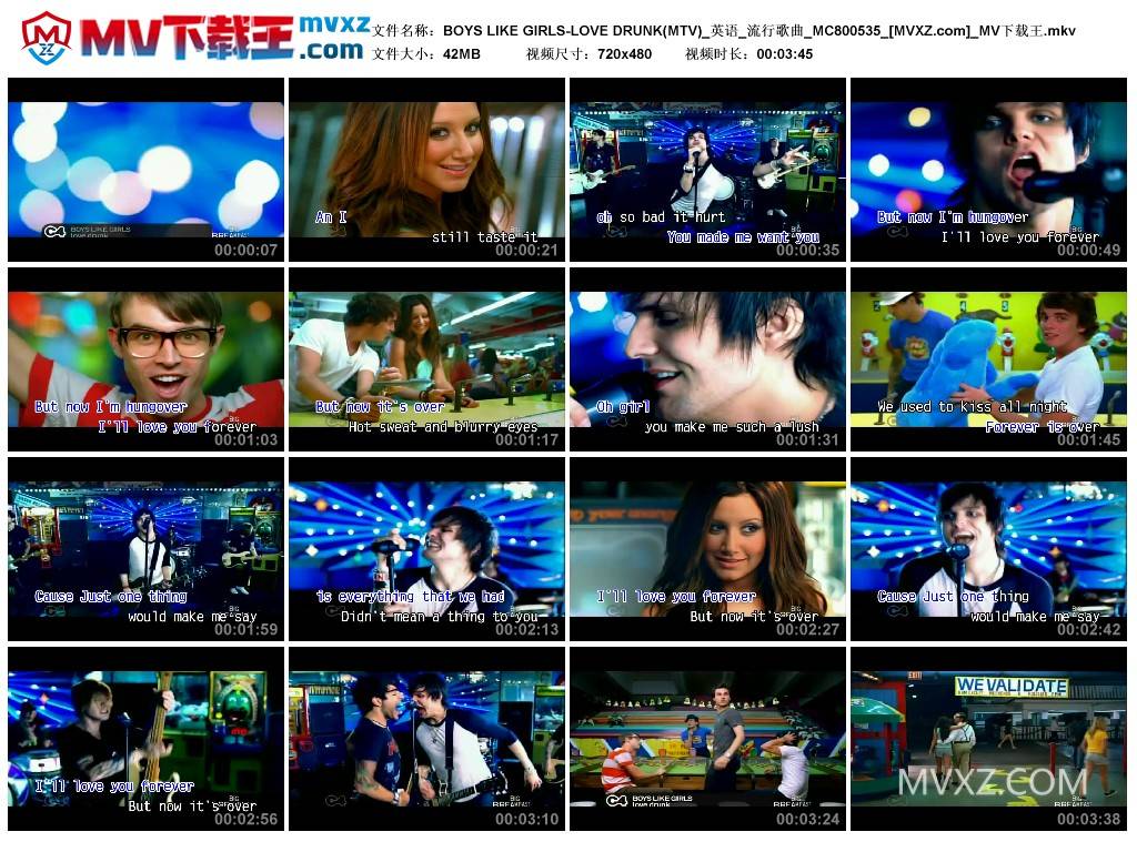 BOYS LIKE GIRLS-LOVE DRUNK(MTV)_英语_流行歌曲_MC800535